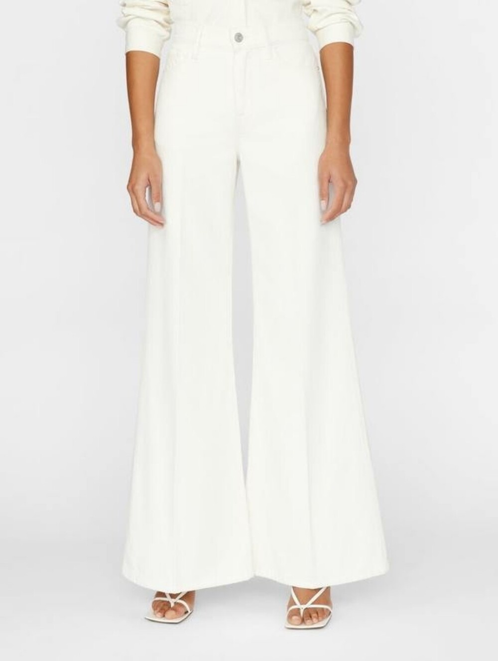 Frame Palazzo Jeans in Off White